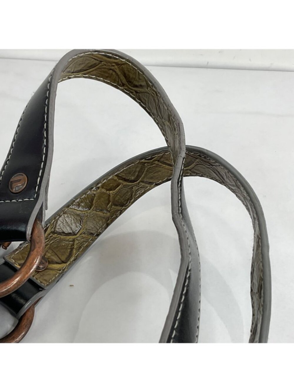 Pepe Jeans Purse Small Black Denim Frayed Vintage Brass Hardware London Rare Y2K - Picture 9 of 15